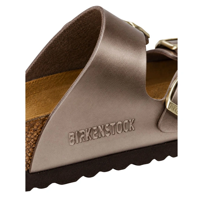 Klapki damskie Birkenstock Arizona BS skórzane metaliczne brązowe r. 36