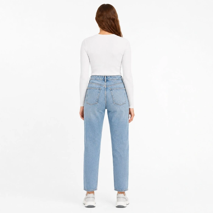 Spodnie damskie Zara Classic Mom Fit jeansy niebieskie r. 42