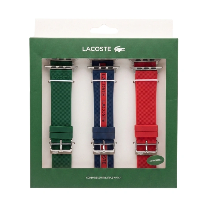 Pasek silikonowy Lacoste do zegarka Apple Watch 42/44 mm zestaw 3 szt.