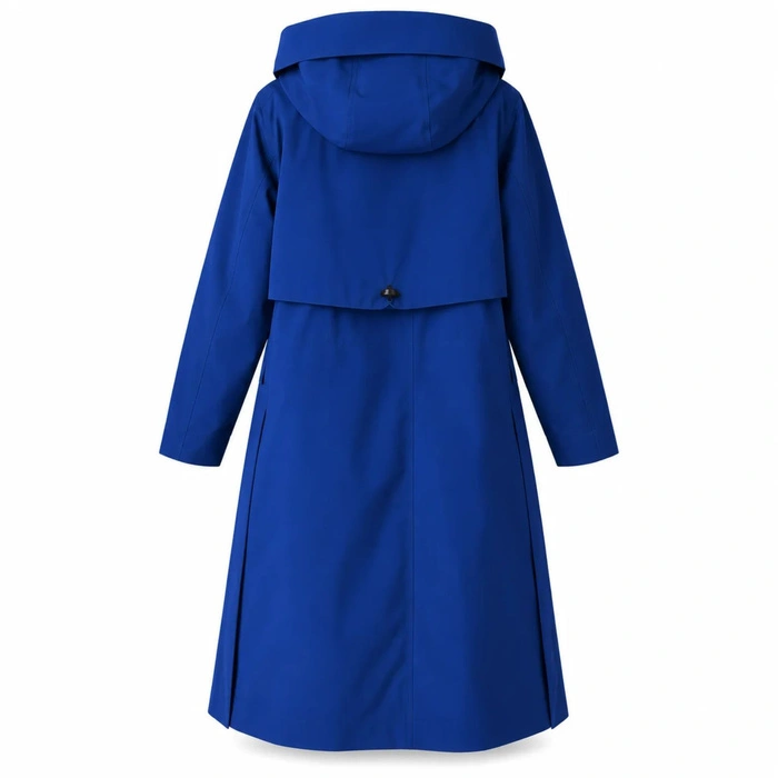 Płaszcz damski Lacoste Lond Parka przeciwdeszczowy niebieski r. XS