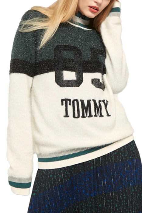 Sweter damski Tomy Hilfiger Perniane Mock-NK mieniący r. M