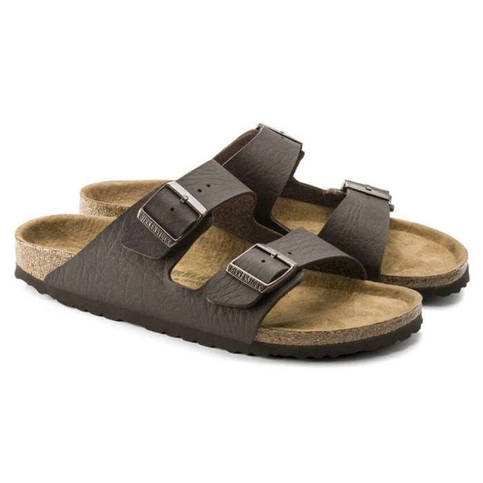 Klapki męskie Birkenstock Arizona BS briko-flor vegan brązowe r. 45