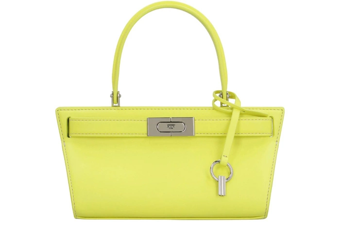 Torebka Tory Burch Petite Lee Radziwill Cat Eye skórzana seledynowa