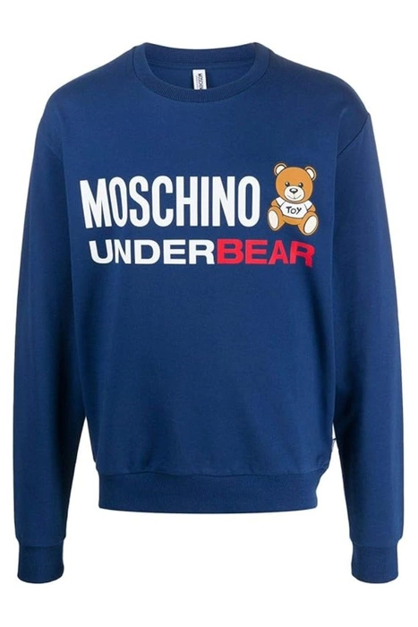 Bluza męska Moschino Underbear niebieska bawełniana r. XS