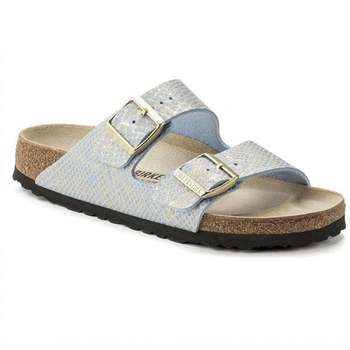 Klapki damskie Birkenstock Arizona BS regular birko-flor niebieskie r. 37
