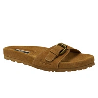 Klapki damskie Pepe Jeans Oban Basic brązowe wsuwane skórzane zamsz r. 37