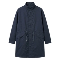 Kurtka męska Zara długa parka oversize granatowa r. S-M