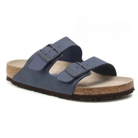 Klapki męskie Birkenstock Arizona regular z miękką wkładką granatowe r. 46