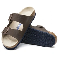 Klapki męskie Birkenstock Arizona regular z miękką wkładką brązowe r. 41