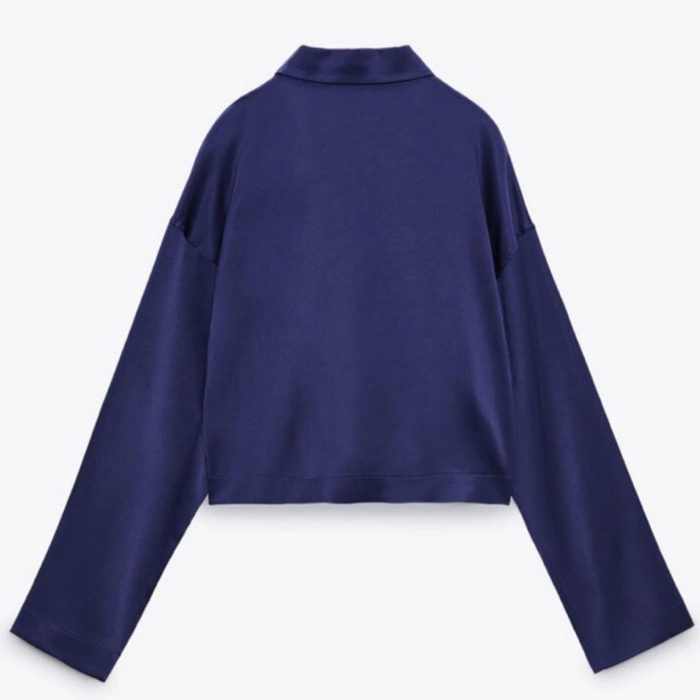 Bluza damska Zara rozpinanan granatowa r. M