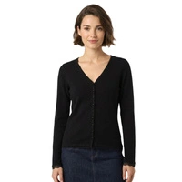 Sweter damska Naf Naf Alina czarny zapinany