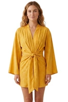 Sukienka damska Zara żółta elegancki fason kimono r. M