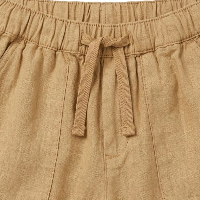 Spodenki chłopięce Zara szorty lekkie len brązowe r. 116