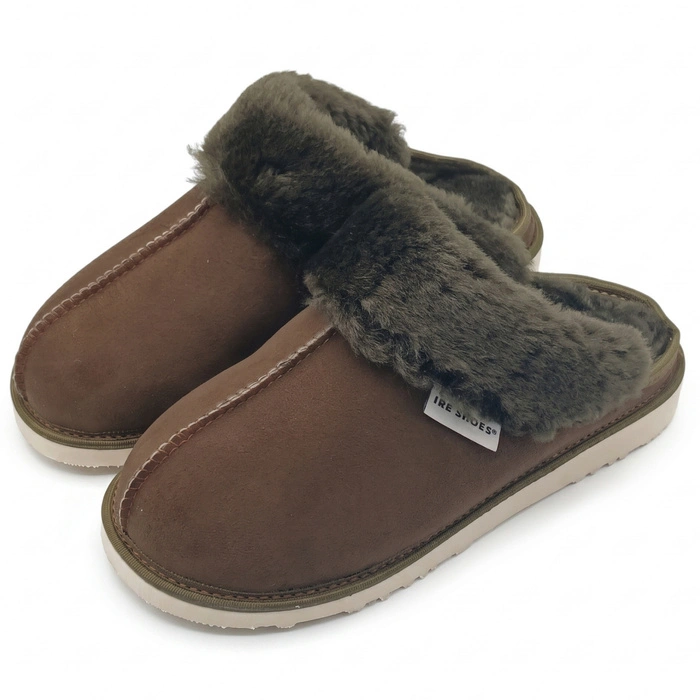 Kapcie damskie IRE SHOES ze skóry owczej naturalny kożuch futro ciepłe ręcznie szyte r. 37