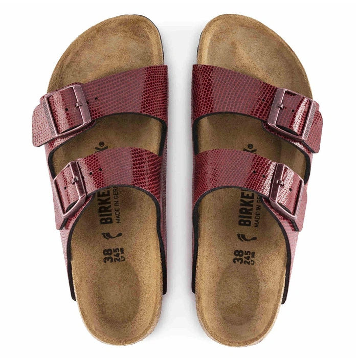 Klapki damskie Birkenstock Arizona BS regular birko-flor bordowe r. 39