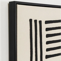 Obraz na płótnie Kare Design Artistic Line w czarnej ramie 70x110 cm