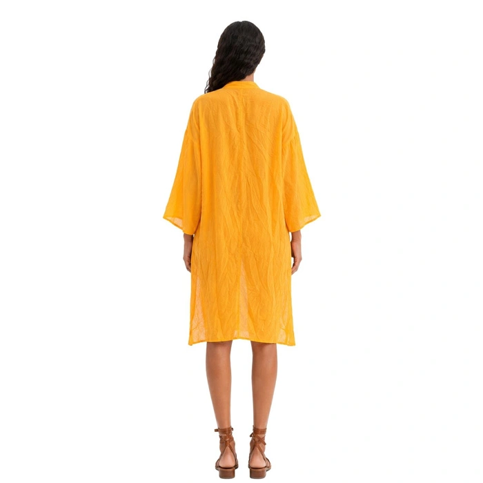 Narzutka damska Zara plażowa żółta kimono wiązana r. S/M