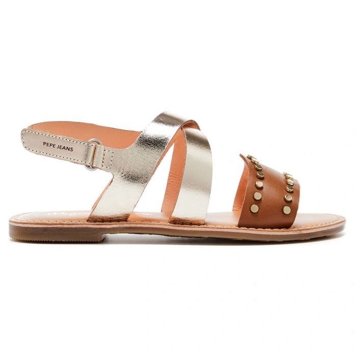 Sandały dziewczęce Pepe Jeans Mandy skórzane brązowe r. 32