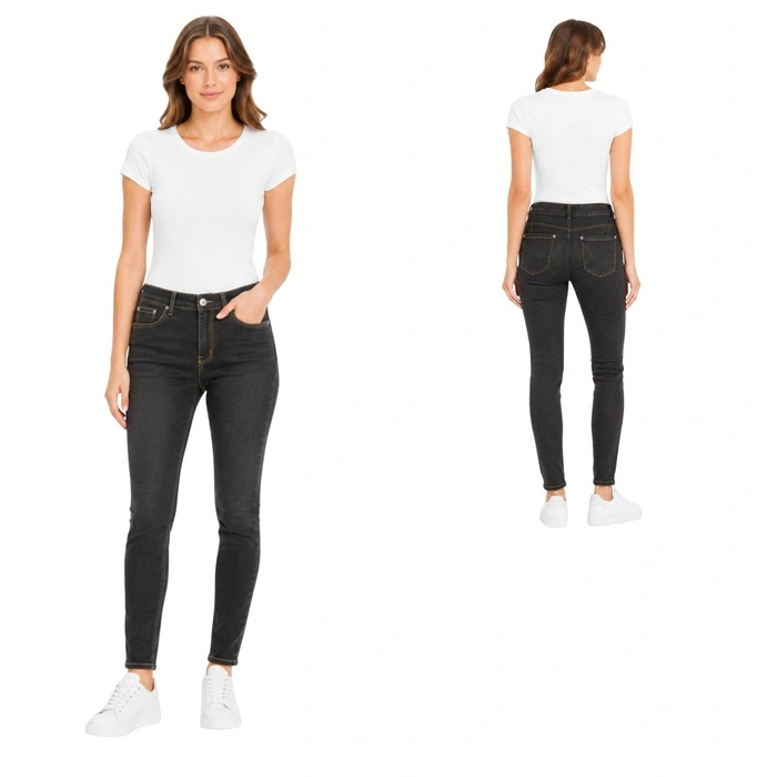 Spodnie damskie Zanku Denim jeansy skinny czarne r. XXL