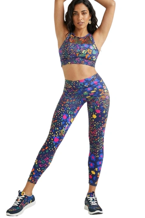 Legginsy damskie Desigual Leo wysoki stan fitness