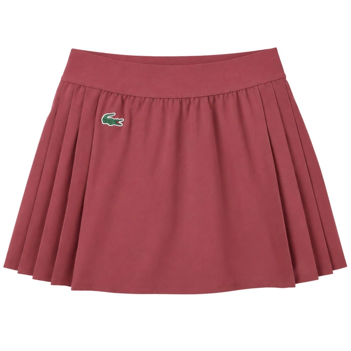 Spódnica damska Lacoste tenisowa z podszytymi spodenkami bordowa r. 38