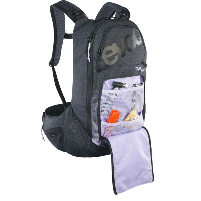 Plecak rowerowy Evoc Trail Pro 12 z ochraniaczem pleców szary r. XS