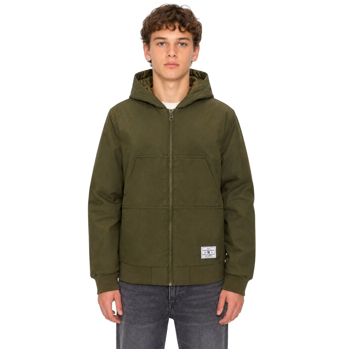 Kurtka chłopięca Dc Shoes Padded ocieplana z kapturem khaki r. 164