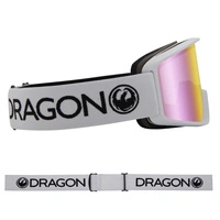 Gogle narciarskie Dragon DXT Lumalens Pink snowboardowe białe cat. S1