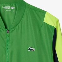 Kompletny męski dres Lacoste Sport spodnie + kurtka zielony r. XS