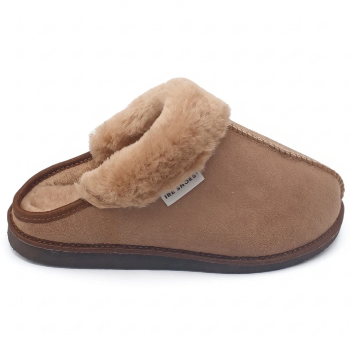 Kapcie damskie IRE SHOES ze skóry owczej naturalny kożuch futro ciepłe ręcznie szyte r. 37