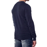 Sweter męski Kaporal Essential klasyczny granatowy w serek r. S