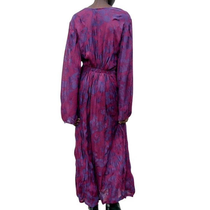 Sukienka damska Zara Wrinkled Jacquard plisowana w kwiaty