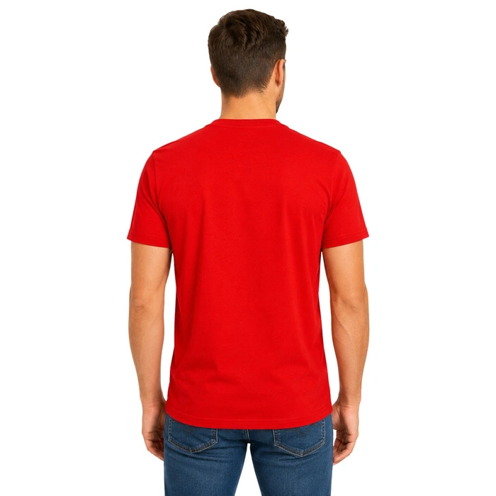 Koszulka męska Fruit of the Loom Softpun czerwona t-shirt r. S