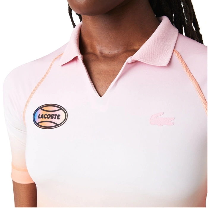 Koszulka damska Lacoste Summer treningowa crop wielokolorowa r. L