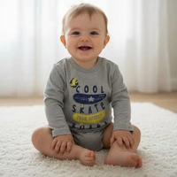 Koszulka dziecięca Chicco bawełniana z długim rękawem szara r. 56