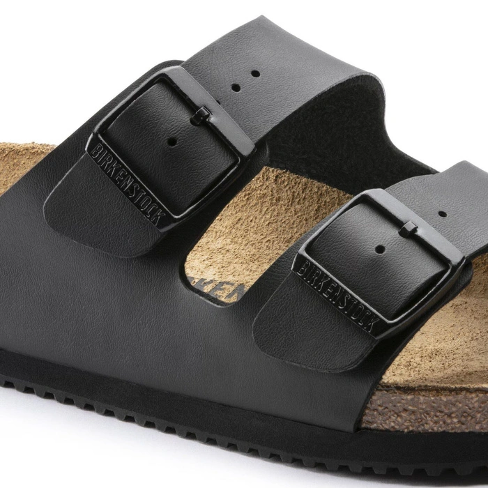 Klapki męskie Birkenstock Arizona Prof skórzane regular czarne r. 41