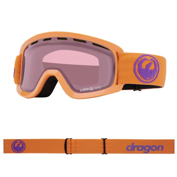 Gogle narciarskie dziecięce Dragon Lil D snowboardowe szyba S1 pomarańczowe