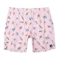 Spodenki chłopięce RVCA Luke Pelletier X Krieten Liu Wong różowe w papugi r. 164