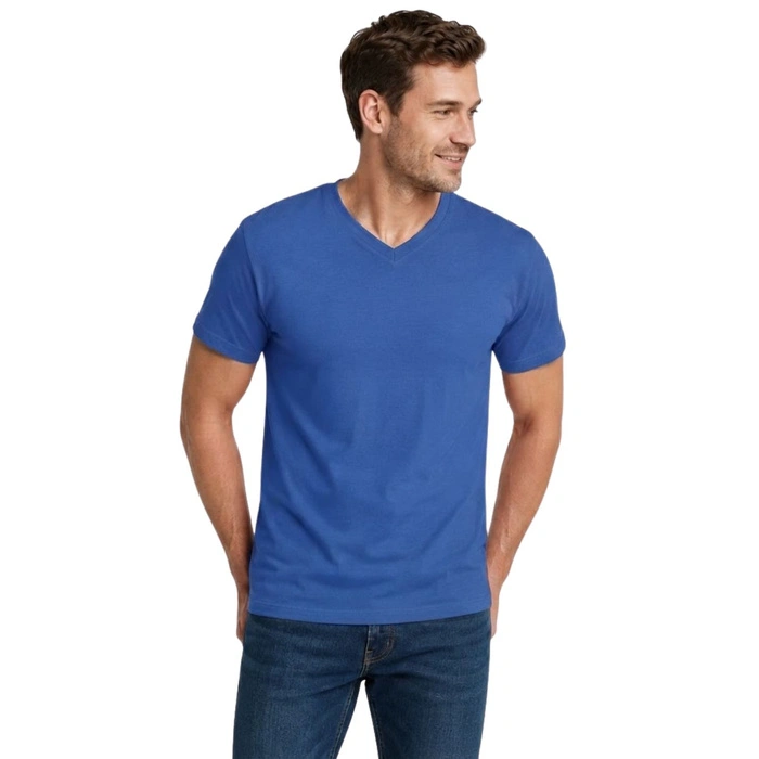 Koszulka męska Fruit of the Loom Valueweight niebieska t-shirt r. XL