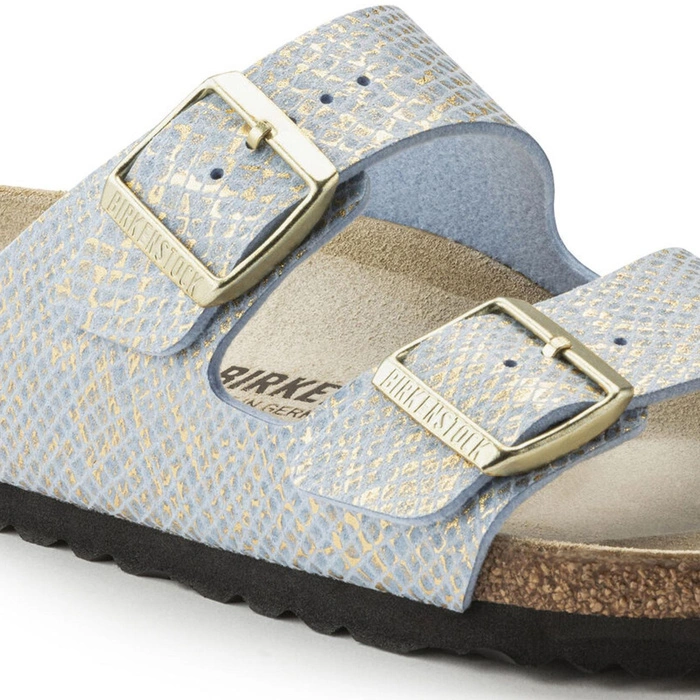 Klapki damskie Birkenstock Arizona BS regular birko-flor niebieskie r. 36