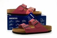 Klapki męskie Birkenstock Arizona BS regular skórzane bordowe r. 42