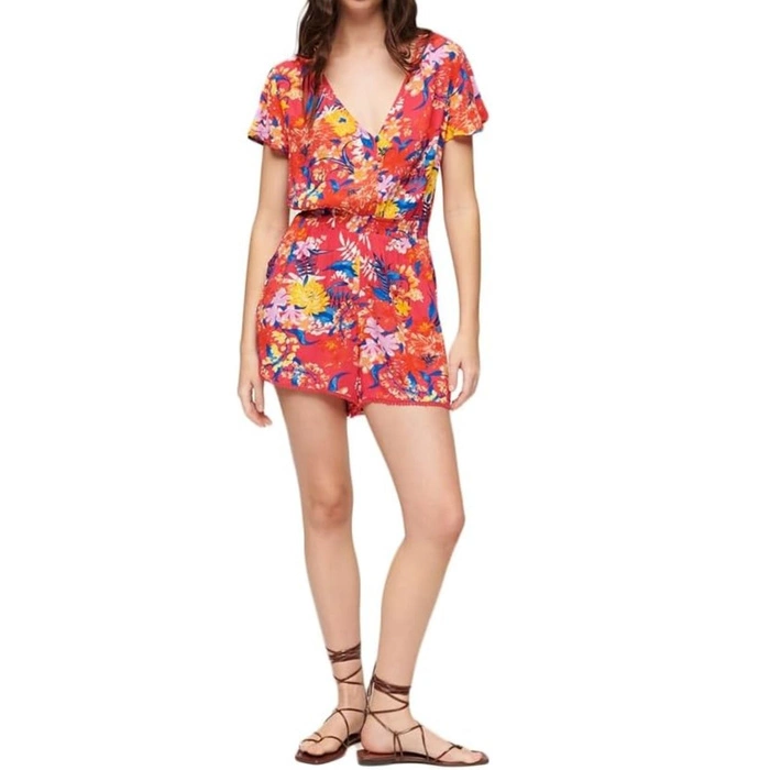 Kombinezon damski Superdry Beach Playsuit na lato kolorowy