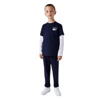 Koszulka dziecięca Lacoste bawełniana granatowa t-shrit r. 92