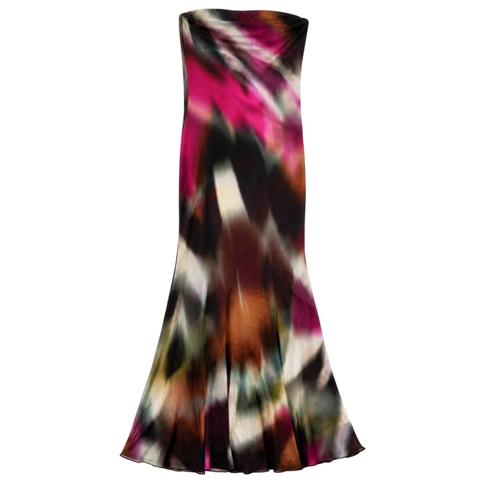 Sukienka damska Zara maxi bez ramiączek wielokolorowa r.XL