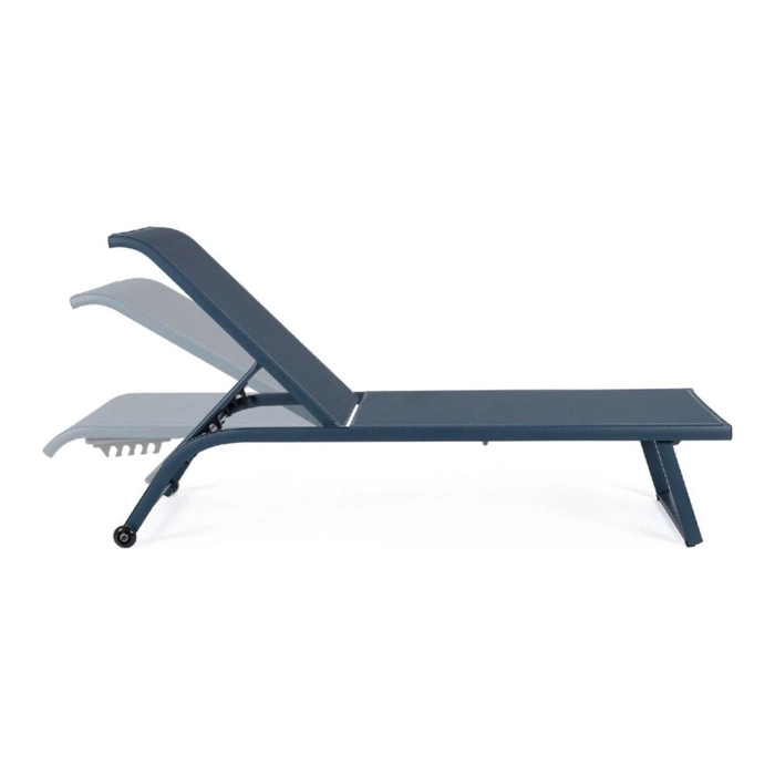 Leżak ogrodowy Bizzotto Taylor granatowy aluminiowy 182 cm