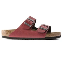 Klapki damskie Birkenstock Arizona BS skórzane birko-flor bordowe r. 42