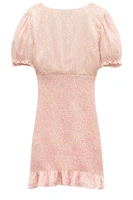 Sukienka damska Zara marszczona mini w kwiaty 
