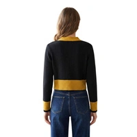 Sweter damski Rodier czarny z wełna merino rozpinany r. M