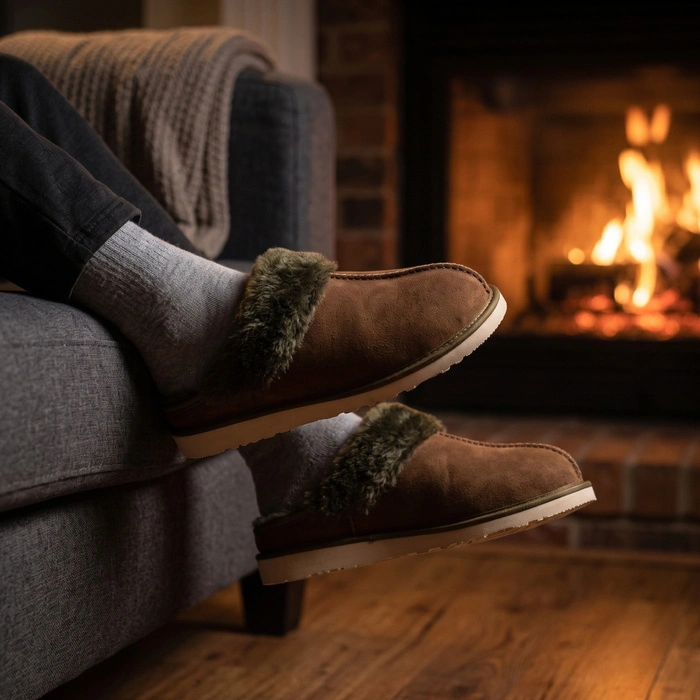 Kapcie damskie IRE SHOES ze skóry owczej naturalny kożuch futro ciepłe ręcznie szyte r. 36