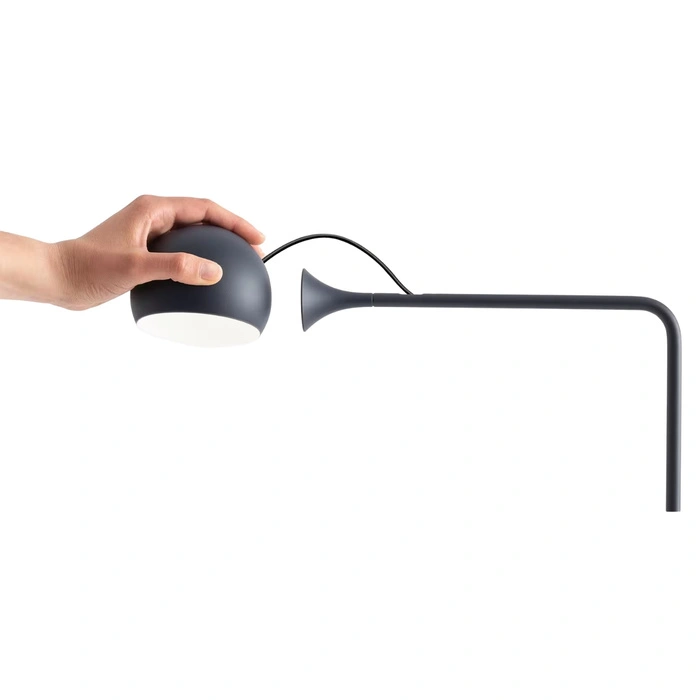 Lampa stołowa Artemide Ixa Led nowoczesna ze ściągaczem granatowa